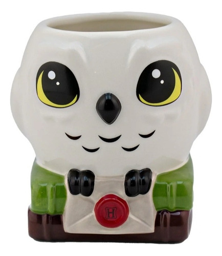 Taza Mascota Harry Potter Hedwig Blanco Y Cafe Harry Potter Hedwig