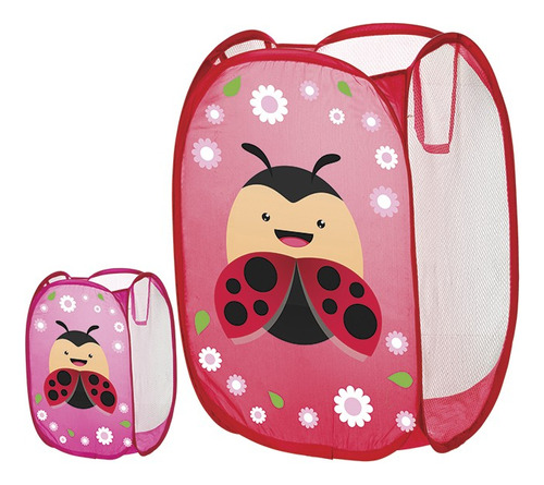 Cesto Organizador Joaninha 31x31x50cm Art House Kids