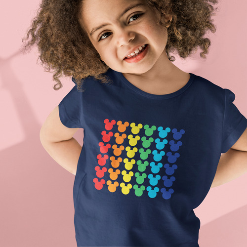 Disney Playera Infantil Icono Mickey Bandera Orgullo Oficial