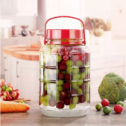 Pote Multiuso Vidro Tampa Plástica Dupla Porta Conserva 5l