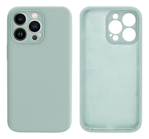 Capa Capinha Compatível iPhone 14 Pro Com Proteção De Câmera Cor Azul Céu