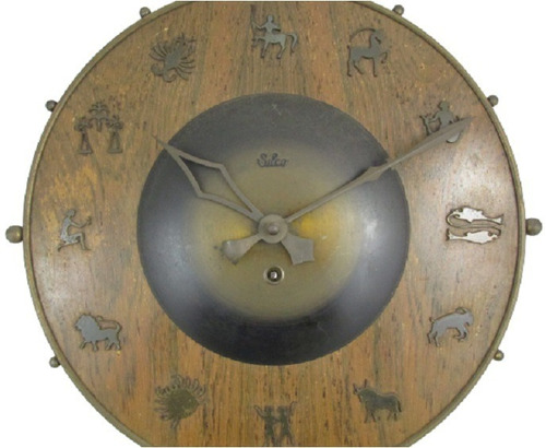 Relógio De Parede Silco Antigo Horóscopo Para Restauro