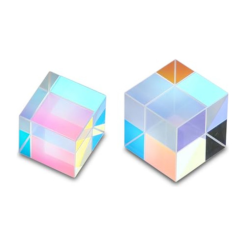 Set 2 Optical Glass X-cube Prism Rgb Dispersion Prism For Ph