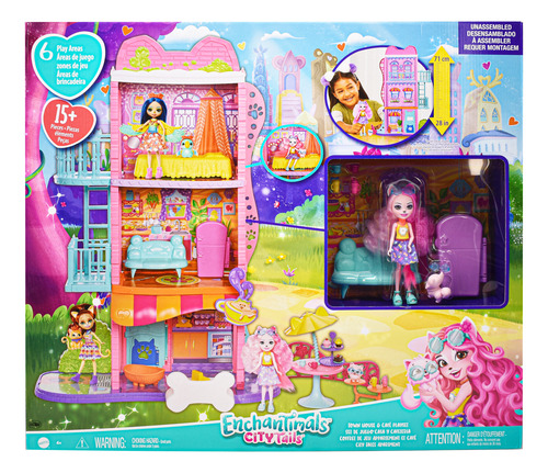 Enchantimals City Tails Set De Juego Casa Y Cafeteria Mattel