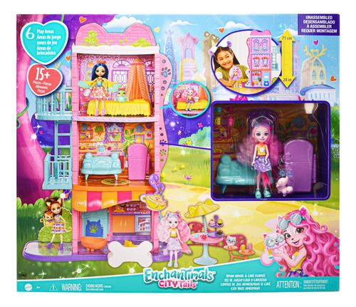 Enchantimals City Tails Set De Juego Casa Y Cafeteria Mattel