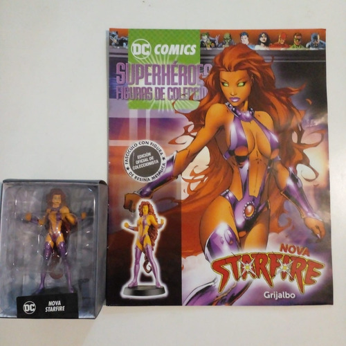 Revista + Figura Coleccionable Dc Comics. Nova Starfire.