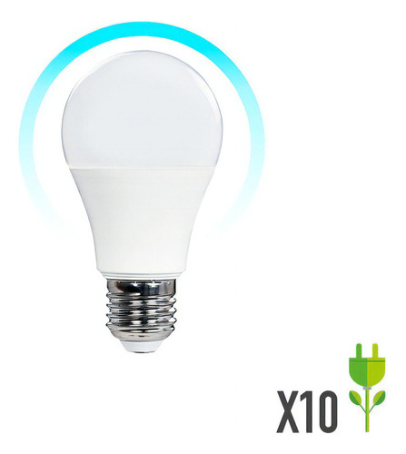 Foco Led Eco Icon 12w Alumbra 85w Luz Fría 15,000 Hrs 10 Pz Color De La Luz Blanco Frío