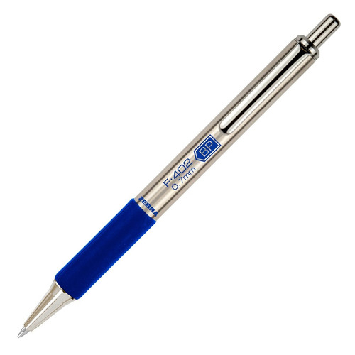 12x Zebra Ballpoint Stainless Steel Retractable Pen,  (b992)