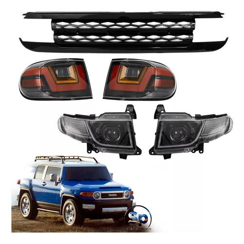 Body Kit Frontal Tipo Land Rover Led Toyota Fj Cruiser 07-20