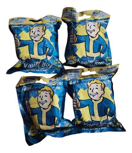 Fallout 4 Vault Boy Figuras De Resistencia Llaveros Set De 4