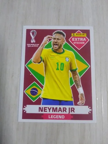 Figurinha Extra Neymar Jr Bordô Copa 2022 Rara Legend