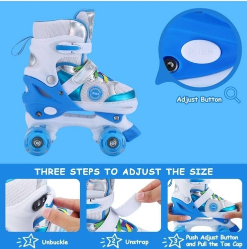 Imagen 7 de 7 de Patines De 4 Cuatro Ruedas Con Luces