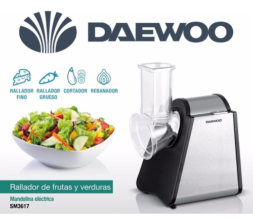 Rallador De Verduras Y Frutas  Multirallador Sm3617 Daewoo.