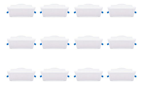Pack 12 Lámparas Cuadradas 6w, 4000k, Estévez, Color Blanco
