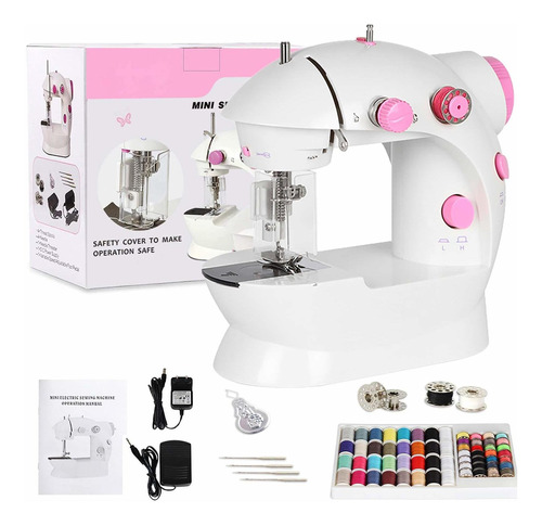 Mini Maquina Coser Portatil Kit Costura Reparacion Doble