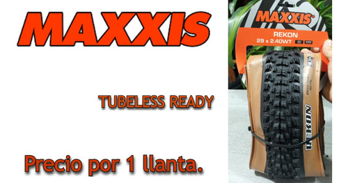  Llanta Maxxis Rekon 29*2.40wt  T R / Exo / 60 Tpi /darkwall
