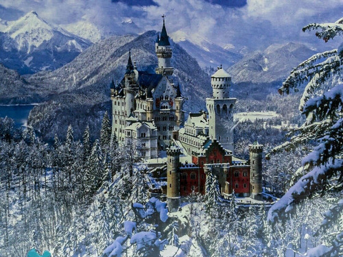 Puzzle Buffalo Games 2000pc  Winter At Neuschwanstein Castle