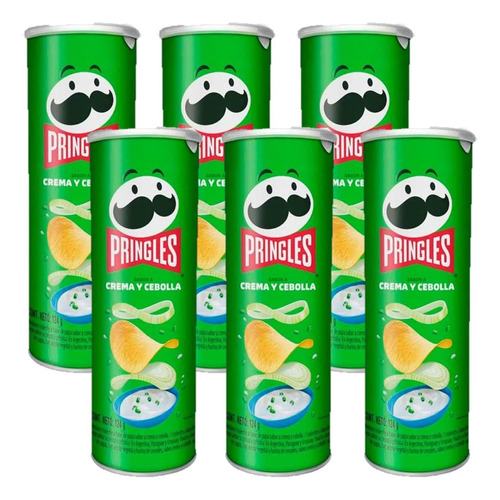 Papas Pringles Cebolla 124gr X 6 Unid