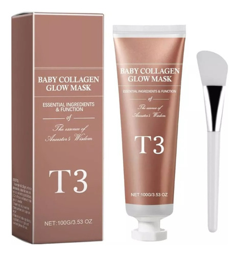 Mascarilla Baby Collagen Glow, Colágeno Vegano T3 Para Alcal