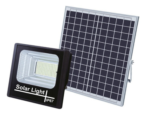 Foco Solar 25w Ip67 36 Led + Panel Solar + Control Remoto
