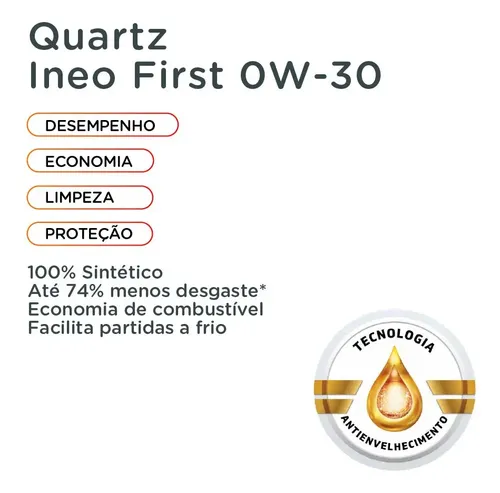 Óleo Sintético Totalenergies Quartz Ineo First 0w-30 1l | MercadoLivre