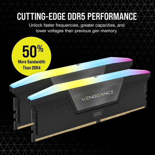 Memória Corsair Vengeance Rgb 64gb 2x32gb Ddr5 6000mhz Cl30