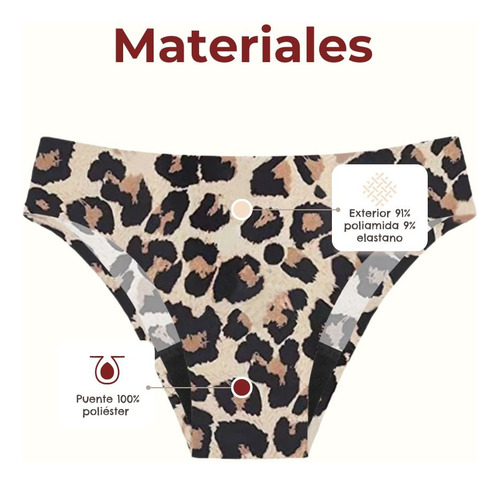 Traje De Baño Para Periodo Luna Segura Bikini Atlas Animal P Caqui Ech
