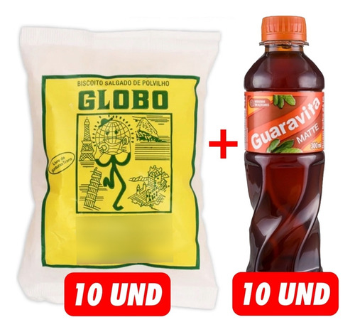 Praia Carioca 10 Bisc Globo SaLG 30g+10 Mate Guaravita 300ml