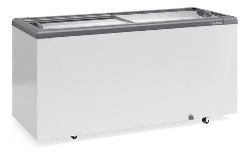 Freezer Dupla Ação Ghd-500l Cinza Tampa Vidro 127v Gelopar