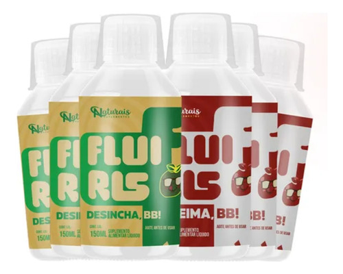 3 Kit Fluiris Desincha + 3 Fluiris Queima - Fórmula Nova Envio Hoje