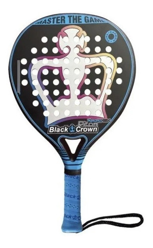 Paleta Padel Black Crown Piton Nakano 15k S - Olivos Color Negro/azul