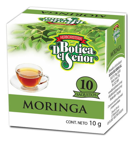 Te De Moringa Botica Del Señor 10 Saquitos