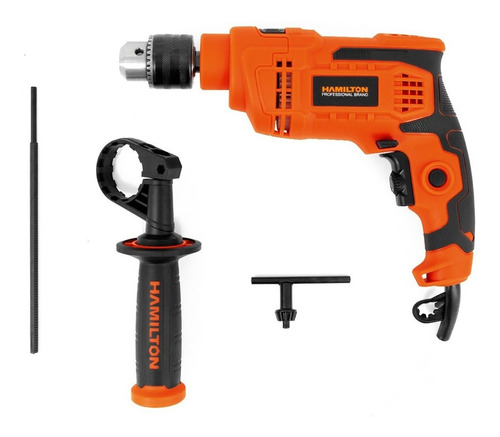 Imagen 4 de 8 de Taladro Percutor Eléctrico 220v 710w Mandril 13mm Hamilton Htp002