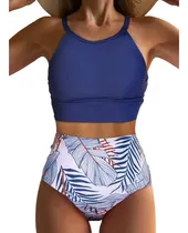 Comprar Bikini Malla Tiro Alto Tipo Top Varios Colores Uniteduy