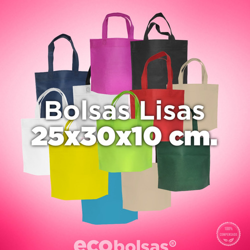 Imagen 2 de 4 de 50 Bolsas Lisas Ecológicas Friselina 25x30x10 Cm