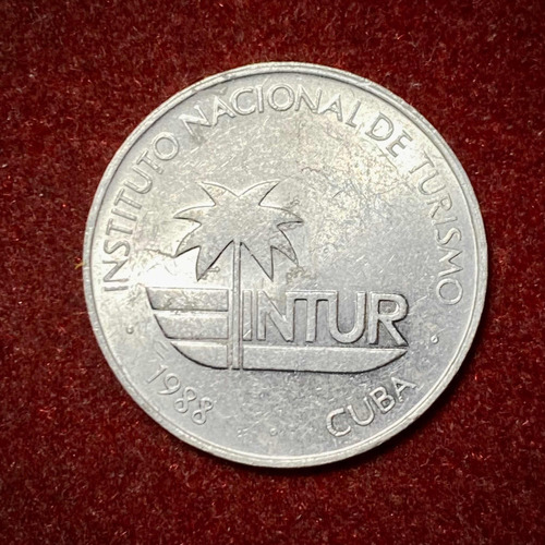 Moneda 25 Centavos Cuba Intur 1988 Km 419 Aluminio Turismo