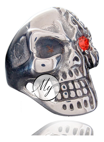 Anillo Calavera Craneo Muerte Simil Oro Acero Quirurgico M®