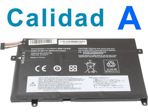 U70a Bateria Para Lenovo Thinkpad E475 Facturada