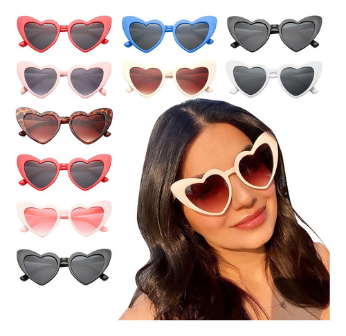 Che 10 Piezas Gafas De Sol Corazón Accesorios Moda Niñas