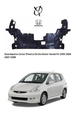 Carter Plástico Inferior Motor Honda Fit 2005 2006 2007 2008