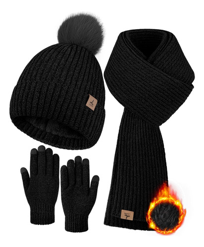 Conjunto De Guantes De Invierno Cálidos Con Bufanda Y Guante