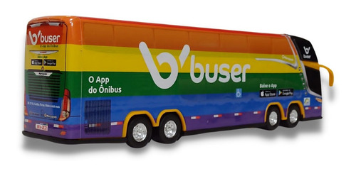 Miniatura Ônibus Buser Incentivo A Diversidade 30cm