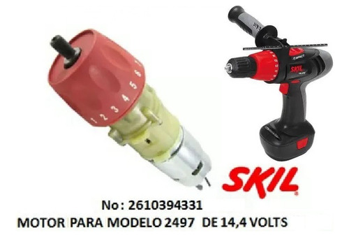 Engrenagem Com Motor De Corrente Continua 14,4v P/ Skil 2497