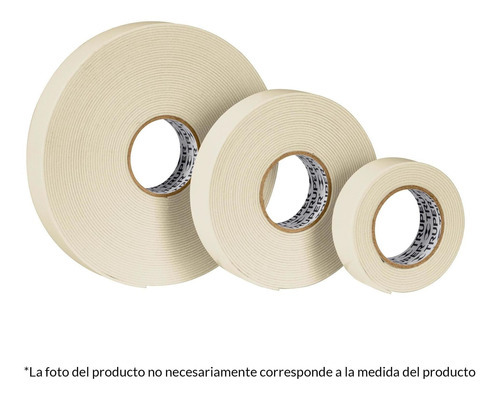 Cinta Montaje Doble Faz 19 Mm X 10 Mts Truper-11726 Color Blanco