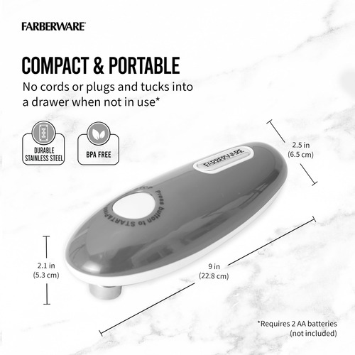Abrelatas Automático Farberware Compacto, Manos Libres Y Seg