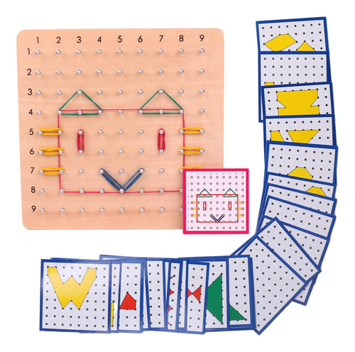 Geoboard De Madera, Juguetes De Matemáticas 20x20cm