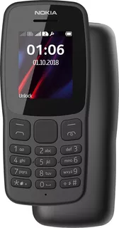 Nokia 106 (2018) Dual SIM 4 MB gris oscuro 4 MB RAM TA-1114