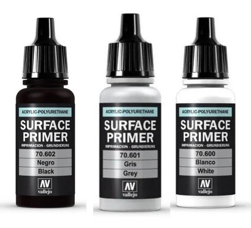 Combo Vallejo Imprimación Surface Primer Para Maquetas X 3u.