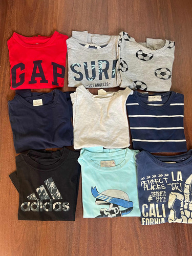 Remeras Niños Talle 4/5 Gap/zara/ H&m/ adidas ( 9 En Total)