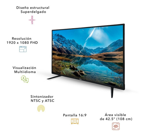 Imagen 6 de 7 de Polaroid Pantalla Smart Full Hd De 43' Ptv4317iled